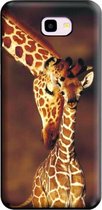 - ADEL Siliconen Back Cover Softcase Hoesje Geschikt voor Samsung Galaxy J4 Plus - Giraf