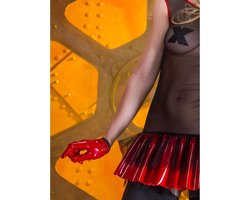 Molly Korte Lak Handschoenen Rood - Patrice Catanzaro Maat L