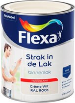 Flexa Strak in de Lak - Watergedragen - Hoogglans - crème wit - 0,75 liter