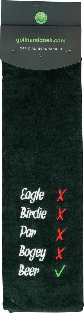Nova Golf 'I Like Big Putts' Golfhanddoek - Groen