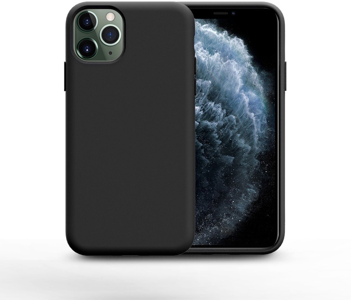 Nano Silicone Back Hoesje Geschikt voor iPhone 11 Pro – Zwart