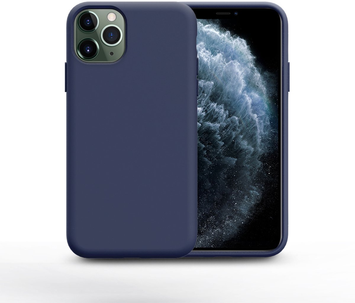 Nano Silicone Back Hoesje Geschikt voor iPhone 11 Pro – Navy