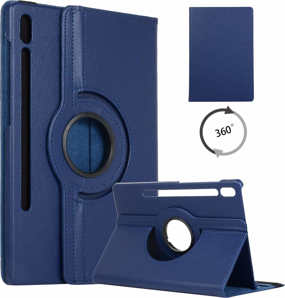 Hoes Geschikt voor Samsung Galaxy Tab S6 360° Draaibare Hoes - Blauw Ntech
