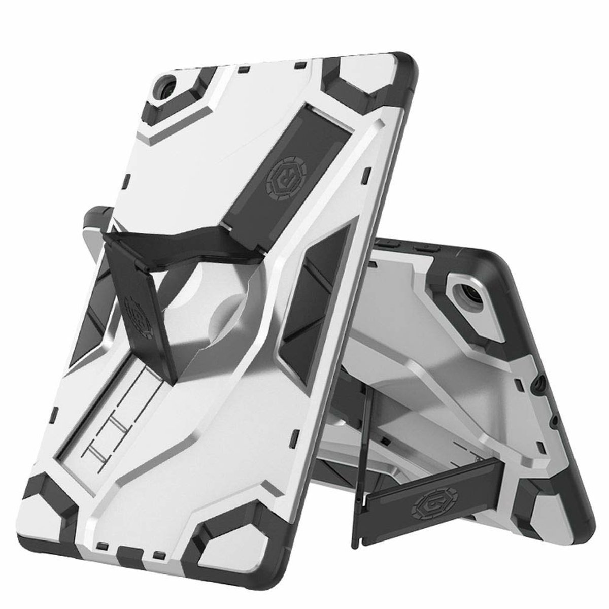 Ntech Escort Armor Hoesje Hoesje Geschikt Voor Samsung Galaxy Tab A 10.1 (2019) - Zilver