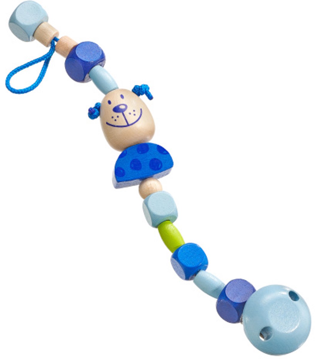 Selecta Spielzeug Fopspeenketting Benno Jongens 21 Cm Hout Blauw