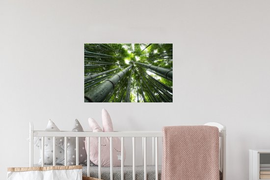 Sticker Muursticker Bamboe - Tops vanbos - 60x40 cm - film adhésif autocollant - sticker mural repositionnable