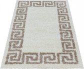 Extra hoogpolig shaggy vloerkleed Hera - beige - 140x200 cm