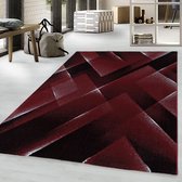 Modern laagpolig vloerkleed Costa - rood 3522 - 140x200 cm
