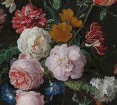 Stilleven met bloemen in een glazen vaas, Jan Davidsz. de Heem - Fotobehang (in banen) - 350 x 260 cm