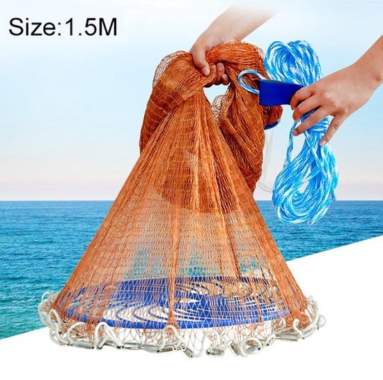 American Easy Throw Cast Net Fishing Mesh Visgerei