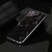 Voor Huawei P40 lite Marble Pattern Soft TPU beschermhoes (zwart)