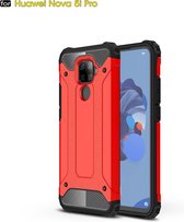 Magic Armor TPU + PC combinatie Case voor Huawei Nova 5i Pro (rood)