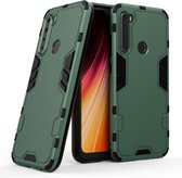 Voor Xiaomi Redmi Note 8 Simple Style Shockproof PC + TPU Case (Groen)