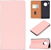 Voor Huawei Mate 30 Pro effen kleur mat magnetische horizontale flip lederen tas met kaartsleuven en houder (roze)