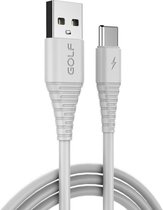 GOLF GC-64c USB-C / Type-C naar USB 3A Snel opladen USB-gegevenskabel voor Galaxy S8 & S8 + / LG G6 / Huawei P10 & P10 Plus / Xiaomi Mi 6 & Max 2 en andere smartphones (wit)