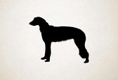 Silhouette hond - Scottish Deerhound - Schotse Herdershond - M - 60x77cm - Zwart - wanddecoratie