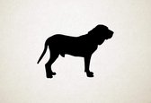 Silhouette hond - Fila Brasileiro - XS - 21x30cm - Zwart - wanddecoratie