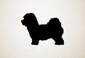 Silhouette hond - Maltipoo - Maltipoo - S - 45x59cm - Zwart - wanddecoratie