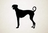 Silhouette hond - Azawakh - M - 60x61cm - Zwart - wanddecoratie