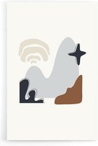 Walljar - Mountain Shape - Muurdecoratie - Poster