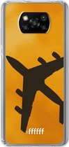 6F hoesje - geschikt voor Xiaomi Poco X3 Pro -  Transparant TPU Case - Aeroplane #ffffff