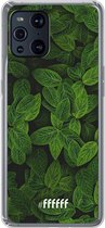 6F hoesje - geschikt voor OPPO Find X3 Pro -  Transparant TPU Case - Jungle Greens #ffffff