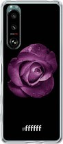 6F hoesje - geschikt voor Sony Xperia 5 III -  Transparant TPU Case - Purple Rose #ffffff