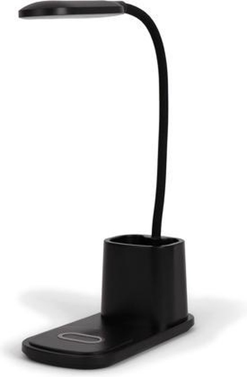 BRAINZ Home Office Bureaulamp - Draadloze oplader - Zwart
