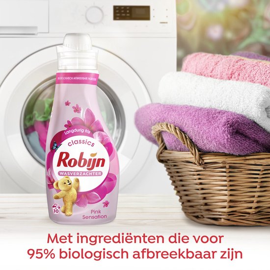 Robijn Pink Sensation Wasverzachter - 8 x 30 wasbeurten - Voordeelverpakking - Robijn