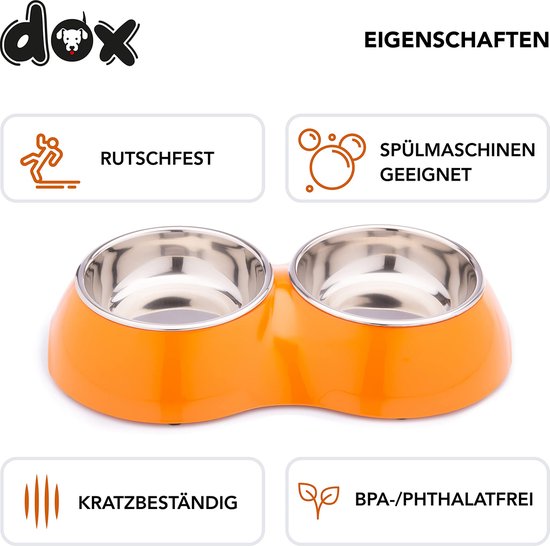 DDOXX Bol alimentaire double, antidérapant | beaucoup de couleurs et de  tailles | pour... | bol