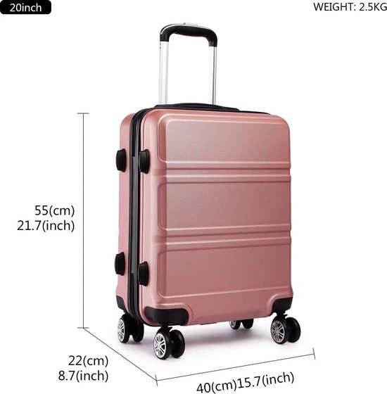 Set de valise Trolley, Bagage à main /léger 4 rouleaux bagage à main valise  planche... | bol.com