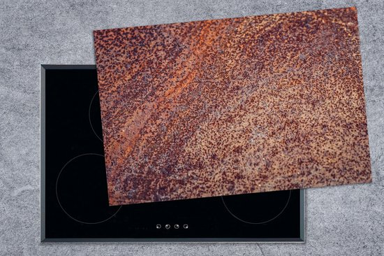 KitchenYeah® Inductie beschermer 77x51 cm - Roest print - Patronen - Abstract - Kookplaataccessoires - Afdekplaat voor kookplaat - Inductiebeschermer - Inductiemat - Inductieplaat mat