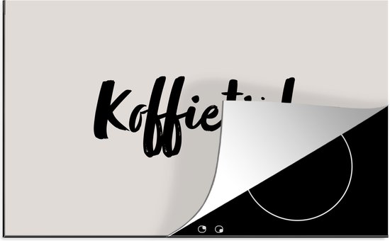 KitchenYeah® Inductie beschermer 85x52 cm - Koffietijd - Spreuken - Quotes - Koffie - Keuken - Kookplaataccessoires - Afdekplaat voor kookplaat - Inductiebeschermer - Inductiemat - Inductieplaat mat