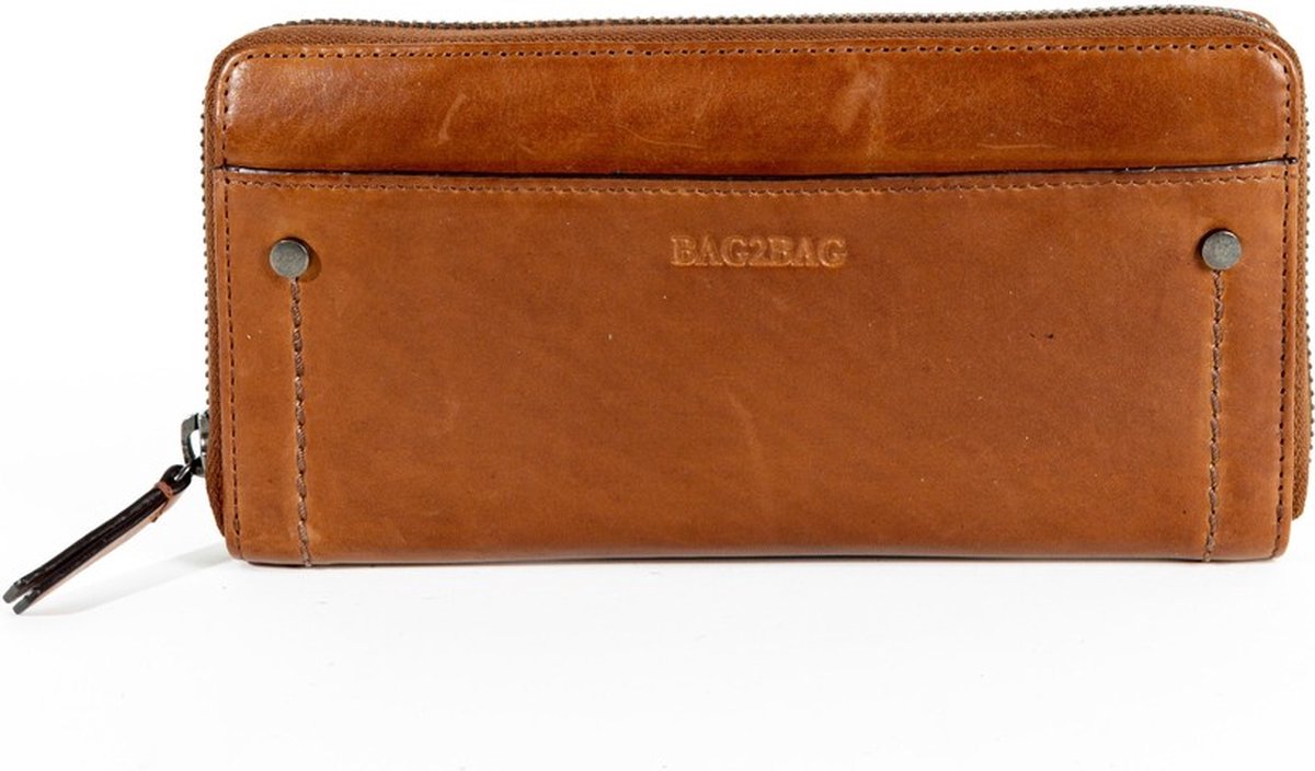 Bag2Bag Livadi ritsportemonnee cognac