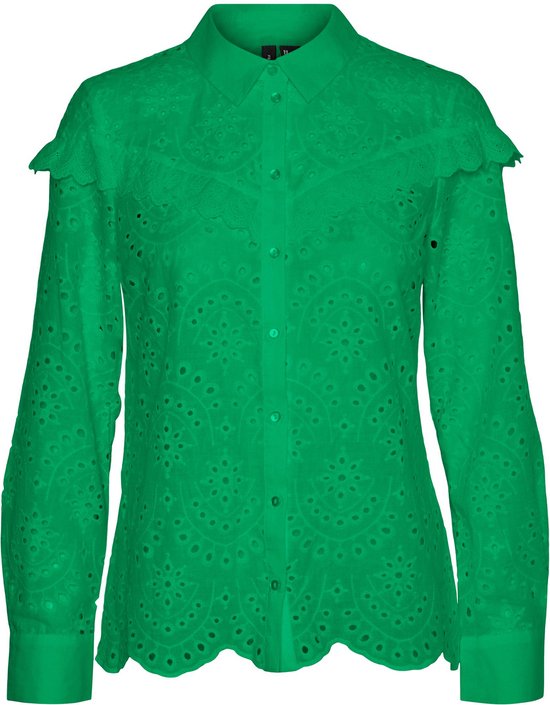 Vero Moda Blouse Vmnew Nora Ls Shirt Wvn 10289251 Bright Green Dames Maat - M