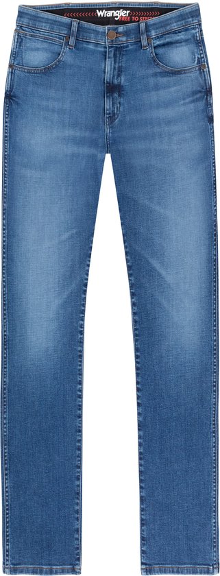 Wrangler Heren Texas Denim Jeans Darkstone Blauw
