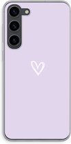 Case Company® - Hoesje geschikt voor Samsung Galaxy S23 Plus hoesje - Klein hartje paars - Soft Cover Telefoonhoesje - Bescherming aan alle Kanten en Schermrand