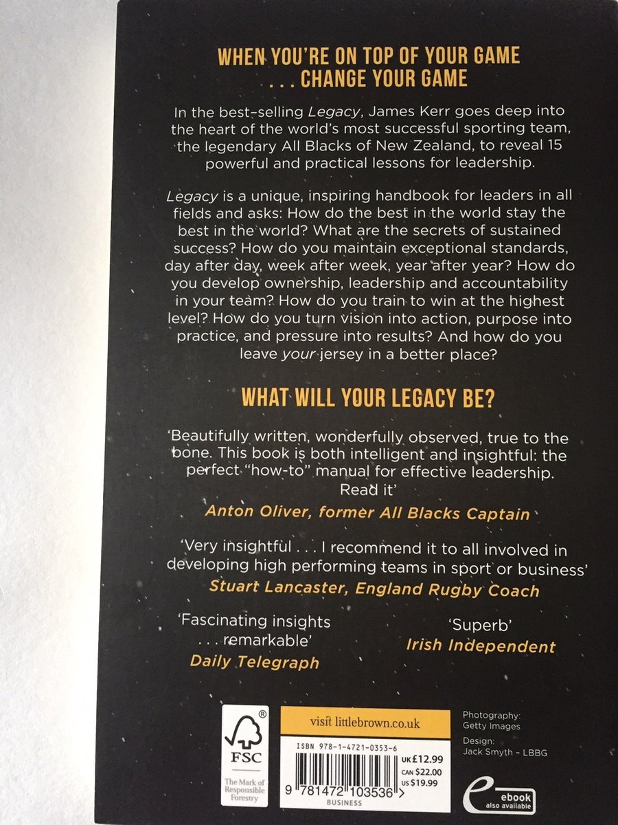 Legacy - back cover