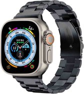 iMoshion Bandje Geschikt voor Apple Watch Bandje Series 1 / 2 / 3 / 4 / 5 / 6 / 7 / 8 / 9 / SE / Ultra (2) - 42 / 44 / 45 / 49 mm - iMoshion Stalen band - Zwart
