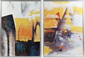 Schilderij DKD Home Decor Abstract 70 x 3 x 100 cm Stads (2 Stuks)