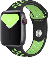 Apple Nike Sport Band voor Apple Watch Series 1 / 2 / 3 / 4 / 5 / 6 / 7 / 8 / 9 / SE - 38 / 40 / 41 mm - Black / Lime Blast