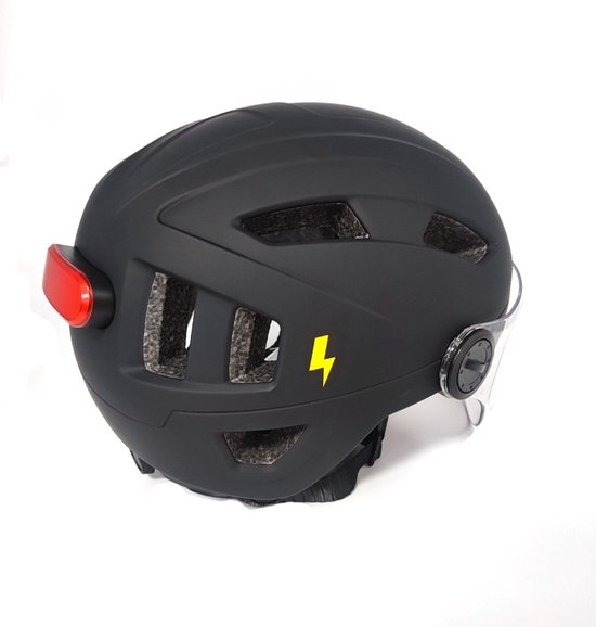 Gecertificeerde Snorfiets / Scooter en Speed Pedelec helm - Led verlichting - NTA8776