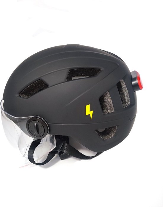 Gecertificeerde Snorfiets / Scooter en Speed Pedelec helm - Led verlichting - Comfortabel