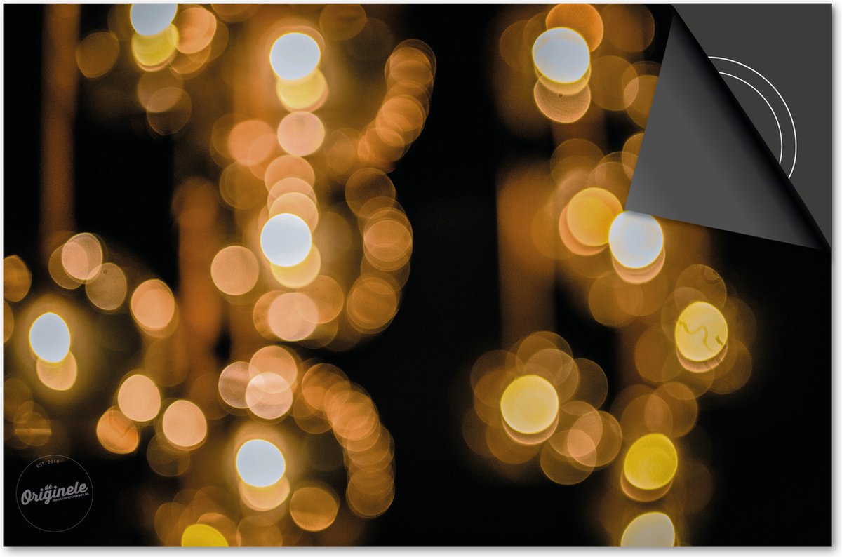 Inductie beschermer 90x52 - afdekplaat inductie mat - Dietrix Kookplaat beschermer - DELUXE - Black en Gold - Glinstering