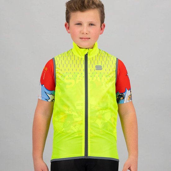 Sportful Windstopper mouwloos Kids Fluo  - KID REFLEX VEST YELLOW FLUO - 10Y