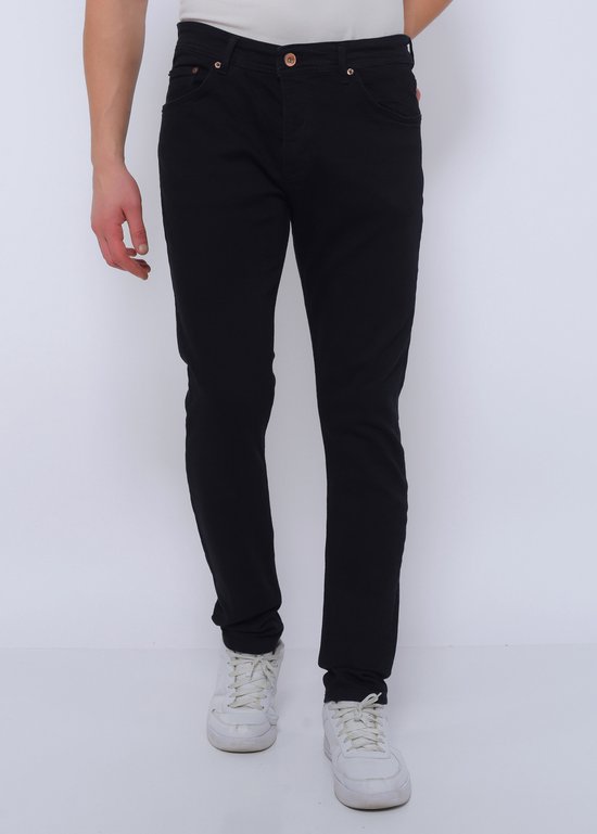 pensioen kort intern Nette Zwarte Slim Fit Stretch Jeans Heren-DC-052 | bol.com