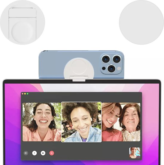 Belkin MagSafe-houder voor iPhone en MacBook (snelle en magnetische bevestiging, compatibel met continuïteitsfunctie, voor videoconferenties, streaming, FaceTime, het maken van digitale inhoud enz