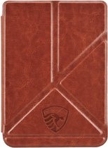 Hoesje Geschikt voor Kobo Clara 2E Origami Sleepcover - Book Case Hoes Cover - Cognac Bruin