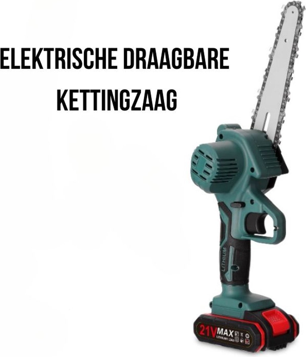 Mini-kettingzaag met accu, 6 inch, mini-kettingzaag met 2 24 V accu's Mini-kettingzaag met accu, 6 inch, mini-kettingzaag met 2 24 V accu's