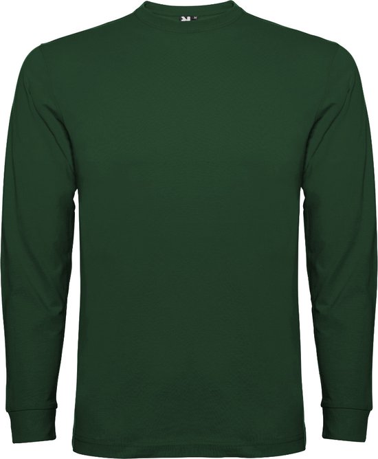 Donker Groen Effen t-shirt lange mouwen model Pointer merk Roly maat XL